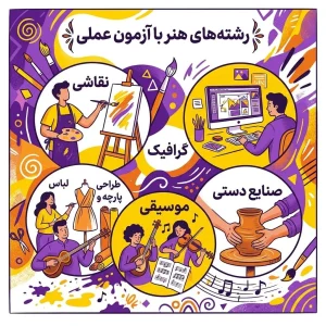 رشته های دارای آزمون عملی هنر